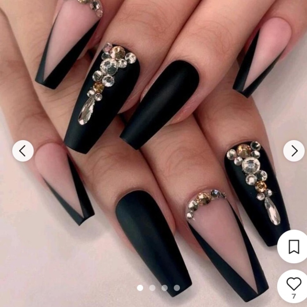 🌹CALA Nail Creations Lux Neutral & Black Leopard Press-On Set • BEAUTIFUL NAILS!
